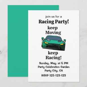 Convites Race Car Racer Racer Party