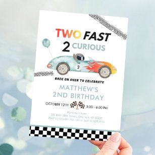 Convites Race Car Segundo Aniversário Dois Rápidos