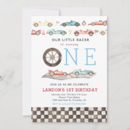 Convites Race Card Birthday Invitation