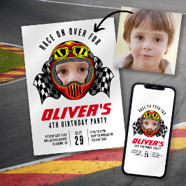 Convites Race na Festa de aniversário de fotos