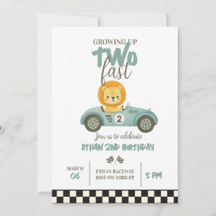 Convites Race On Over – Car-Themed Birthday Invite