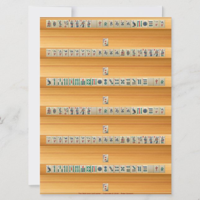 Convites racks de jogos de cartas (Frente)