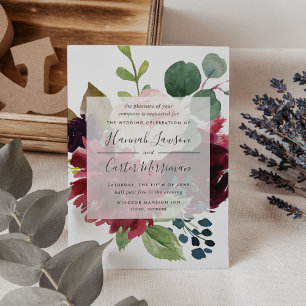 Convites Radiant Bloom Casamento Floral de marinho e Borg