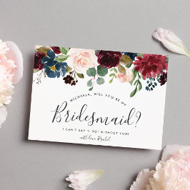 Convites Radiant Bloom Seja Minha Placa De Bridesmaid