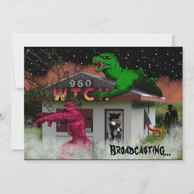 Convites RÁDIO WiTCH (personalizável) por Slipperywindow In (Frente)