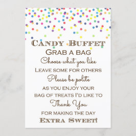 Convites Rainbow Baby Sprinkpid Sinal de Mesa Tamanho 5x7"