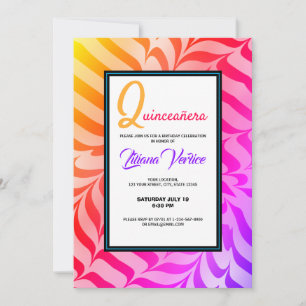 Convites Rainbow Calliographic Tigre Psicodélico