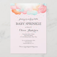 Rainbow Clouds Pink Baby Sprinkle Invent
