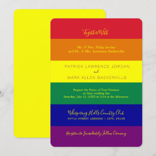 Convites Rainbow Flag Wedding