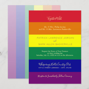 Convites Rainbow Flag Wedding