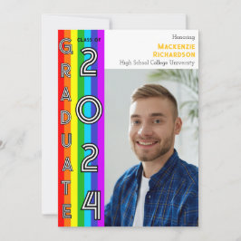 Convites Rainbow LGBT Graduation Party Photo