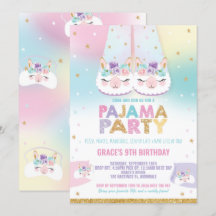 Rainbow Llama Festa de aniversário Pajama