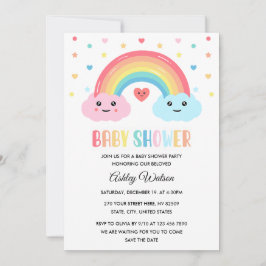Convites Rainbow Miracle Baby Shower