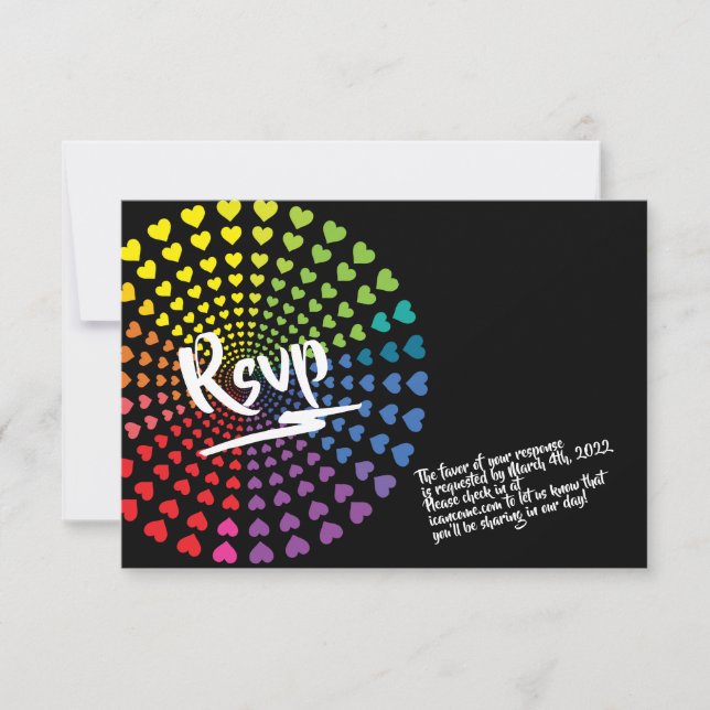 Convites RAINBOW OUVE Bat Mitzvah Party Card (Frente)