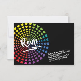 Convites RAINBOW OUVE Bat Mitzvah Party Card