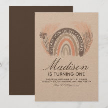 Rainbow Pampas Doodle Bohemian Rusth