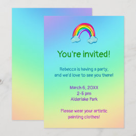 Convites Rainbow Party