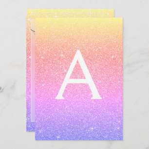 Convites Rainbow Sparkle Glitter 13 Treze Aniversário