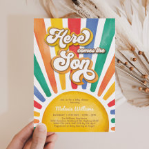 Rainbow Sunshine Chá de fraldas Aqui Vem o Filho