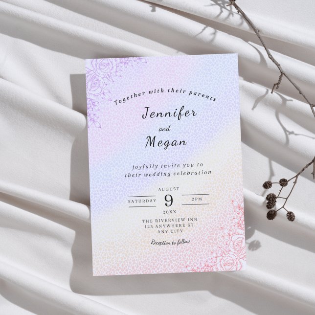 Convites Rainbow Wedding (Criador carregado)