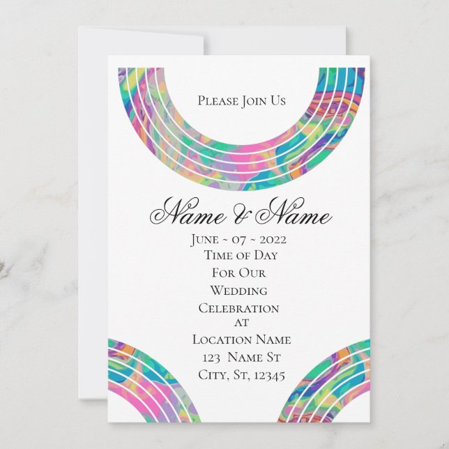 Convites Rainbows de várias cores Thunder_Cove (Frente)