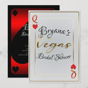 Convites Rainha Branca e Vermelha de Copas Vegas Chá de Noi