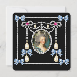 Convites Rainha da França inspirada em Marie Antoinette