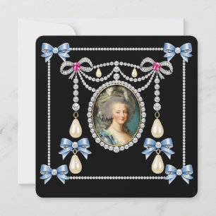 Convites Rainha da França inspirada em Marie Antoinette