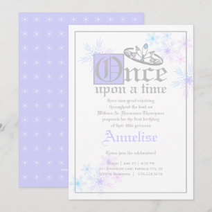 Convites rainha da neve FESTA DE ANIVERSÁRIO de conto de f