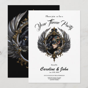 Convites Rainha das Sombras – Emblema do Espírito da Panter