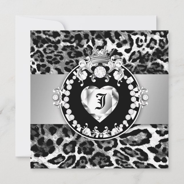 Convites Rainha do beijo de 311 Leopardos-Tique dos (Frente)