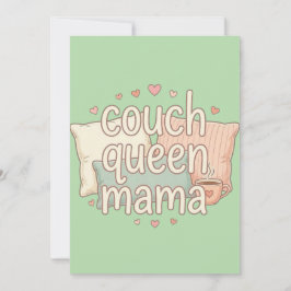 Convites Rainha do Sofá Design Estético Mama Fofo Confortáv