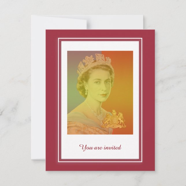Convites Rainha Elizabeth II reinante (Frente)