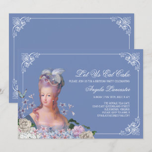 Convites Rainha Marie Antoinette nos deixa comer o festival