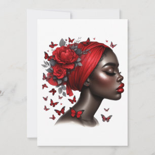 Convites Rainha negra melanina irmã amor de aniversário