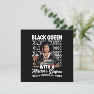 Convites Rainha Negra Mestrado Graduação Educada