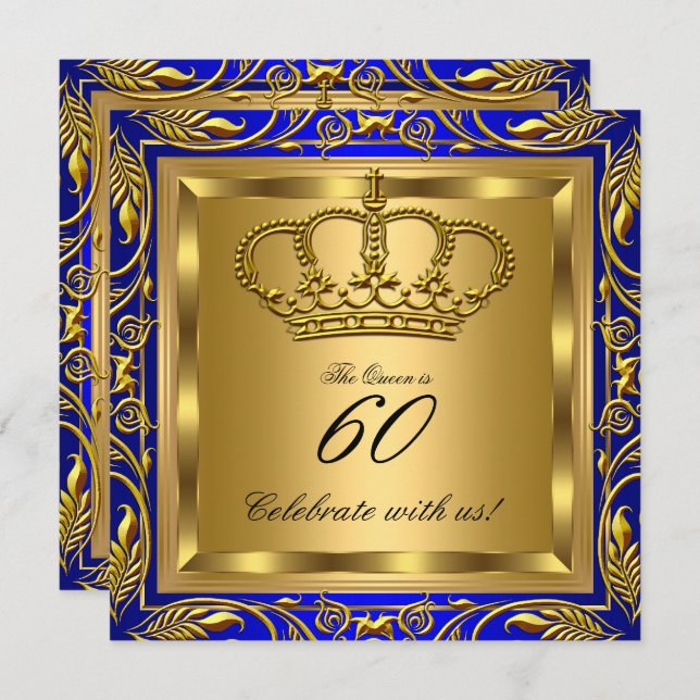 Convites Rainha ou Rei Festa de aniversário Dourada de Elit (Frente/Verso)