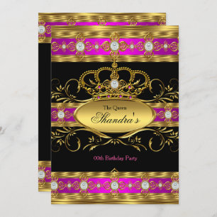 Convites Rainha Princesa Real Rosa Dourada, Festa da Coroa