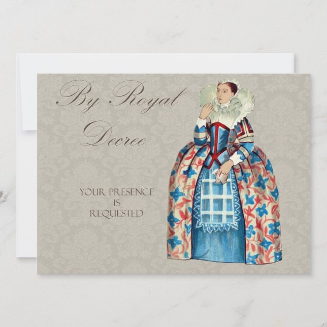 Convites Rainha Vitória dos Convidados Reais (Frente)
