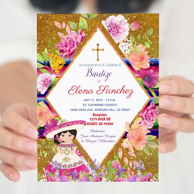 Convites Raiz Bautizo Baptism Língua Espanhola (Criador carregado)