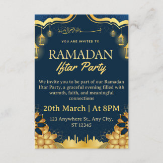 Convites Ramadan Iftar Invitation Card