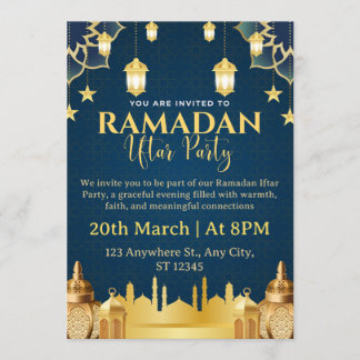 Convites Ramadan Iftar Invitation Card