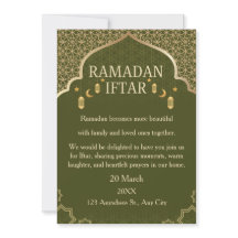 Convites Ramadan Mubarak – Iftar Familiar Elegante