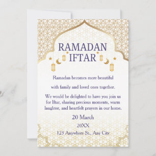 Convites Ramadan Mubarak – Iftar Familiar Elegante