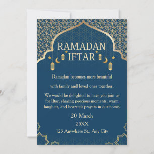 Convites Ramadan Mubarak – Iftar Familiar Elegante