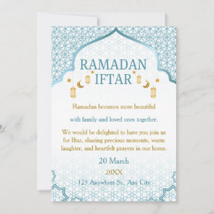 Convites Ramadan Mubarak – Iftar Familiar Elegante
