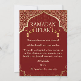 Convites Ramadan Mubarak – Iftar Familiar Elegante
