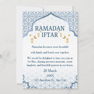 Convites Ramadan Mubarak – Iftar Familiar Elegante