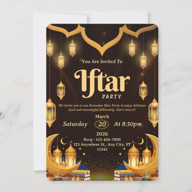 Convites Ramadan Nights: Join Us for a Special Iftar Gather (Frente)