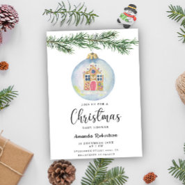 Convites Ramal de inverno com chá de fraldas de brinquedo